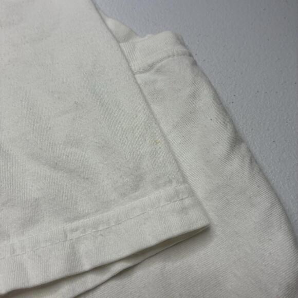 Travis Scott Astroworld T Shirt L Happy Face Down to Earth White Short Sleeve - Picture 8 of 8